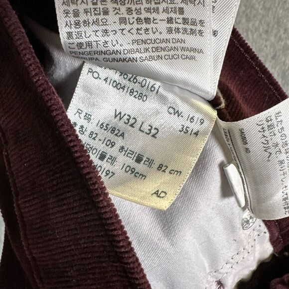 Levis Womens Size 32 Shaping Skinny Leg Corduroy Pants Burgundy Low Rise - Picture 6 of 10